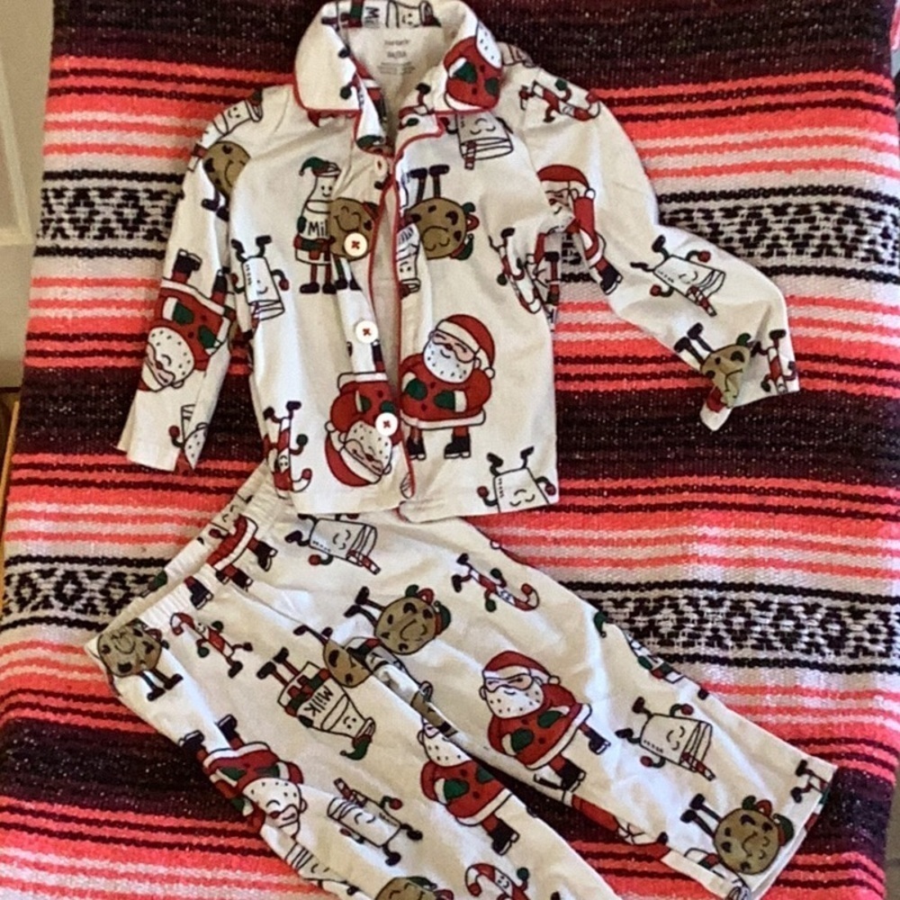 Carters 3T Christmas pajama set multi